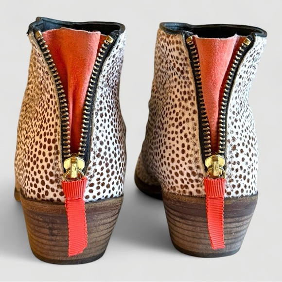 BODEN Calf Hair Ankle Boots – Spotted Animal Print, Zip Back, Size 38 (US 7.5–8) - Picture 12 of 12